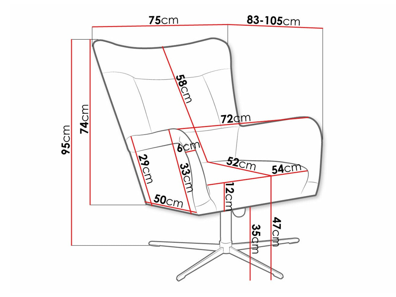 Lænestol Marana 100