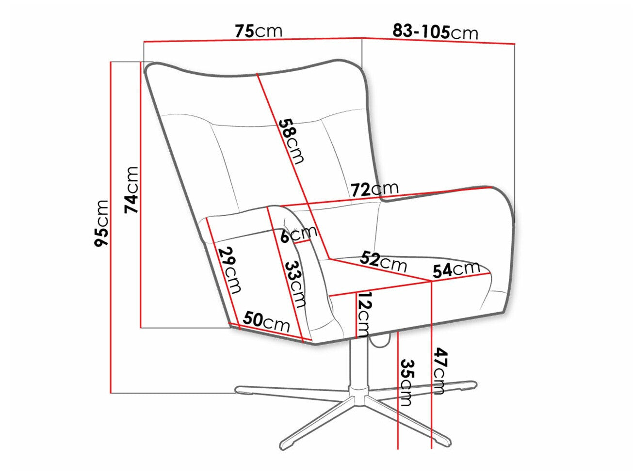 Lænestol Marana 100