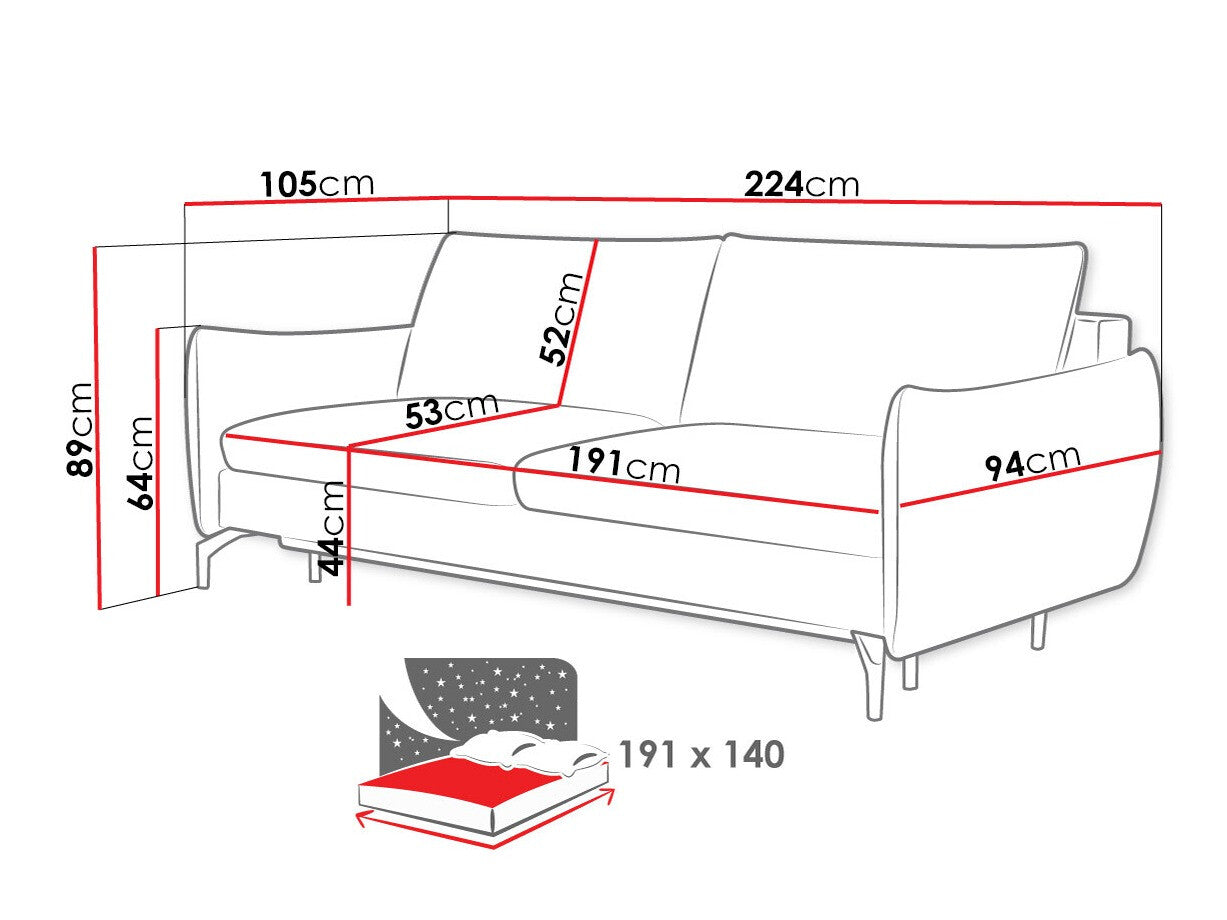 Sovesofa Lincoln 180