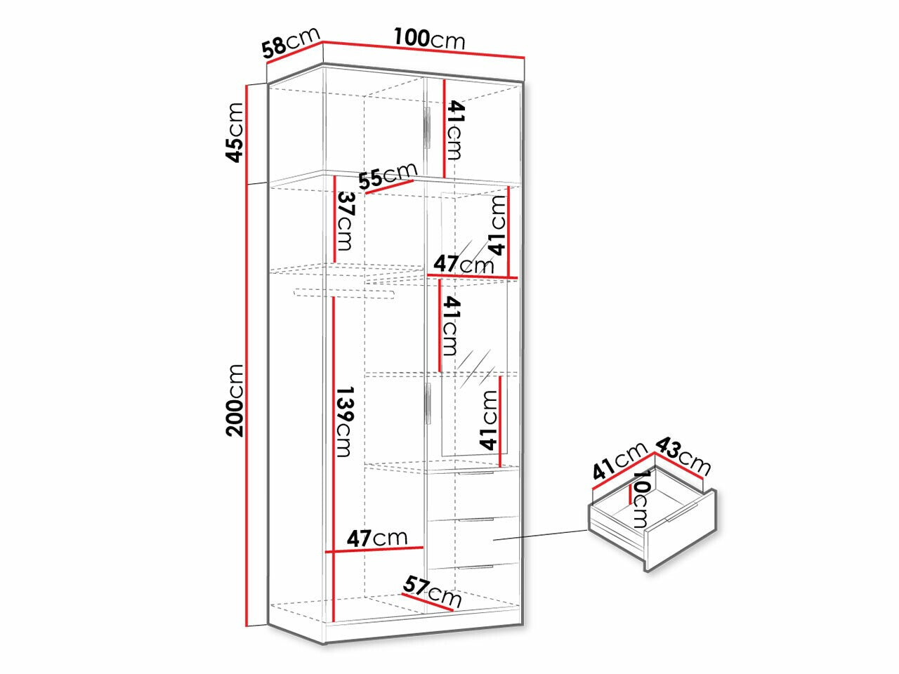 Wardrobe Honolulu B106