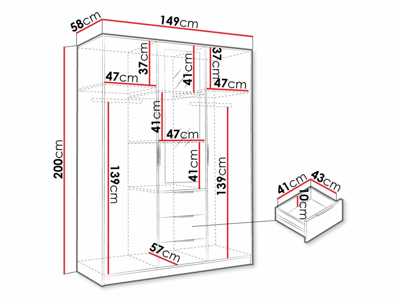 Wardrobe Honolulu B104