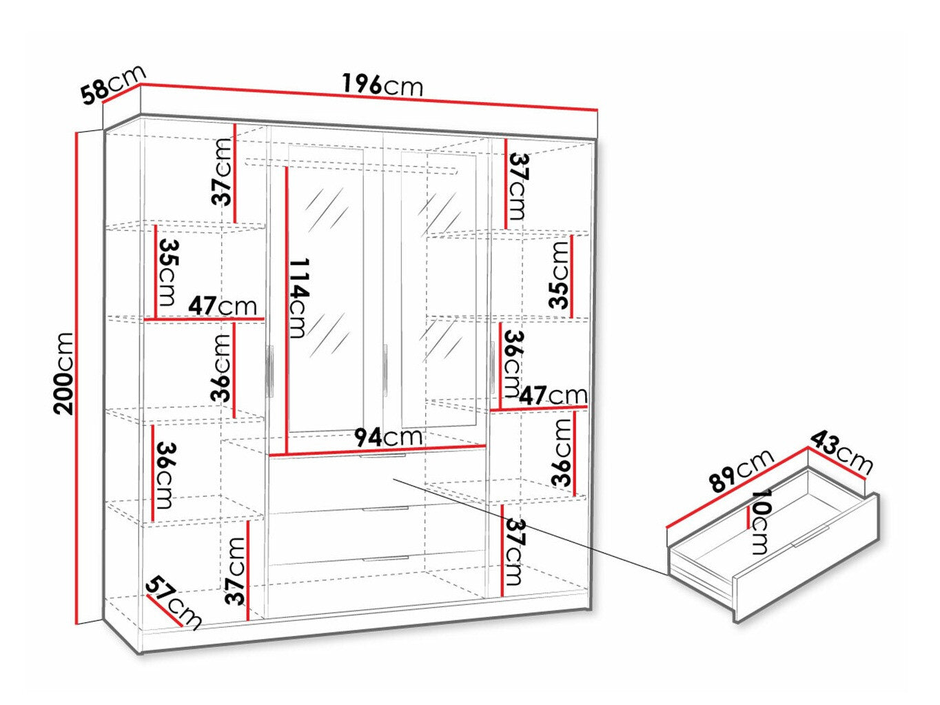 Wardrobe Honolulu B105