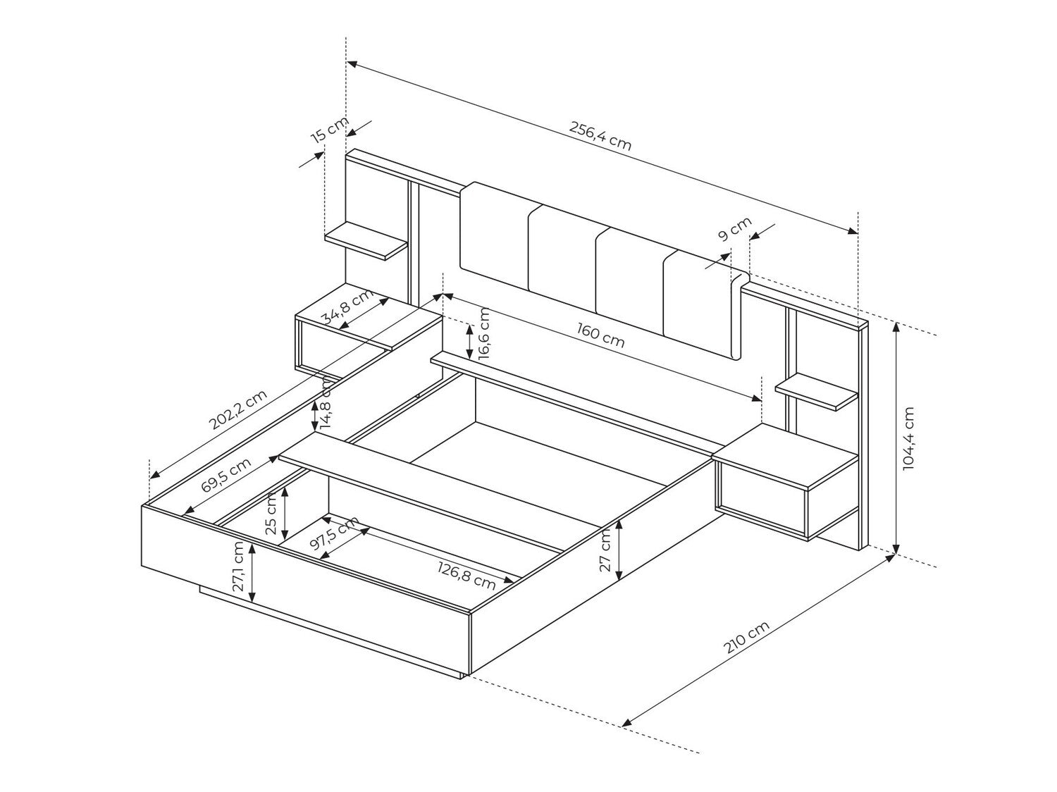 Seng Kingston Z112 Med sengeborde