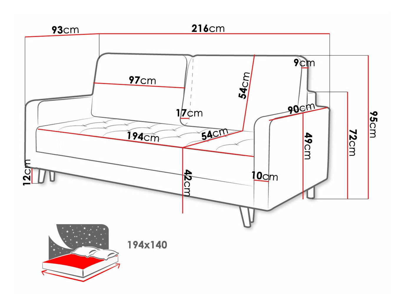 Sovesofa Independence 102
