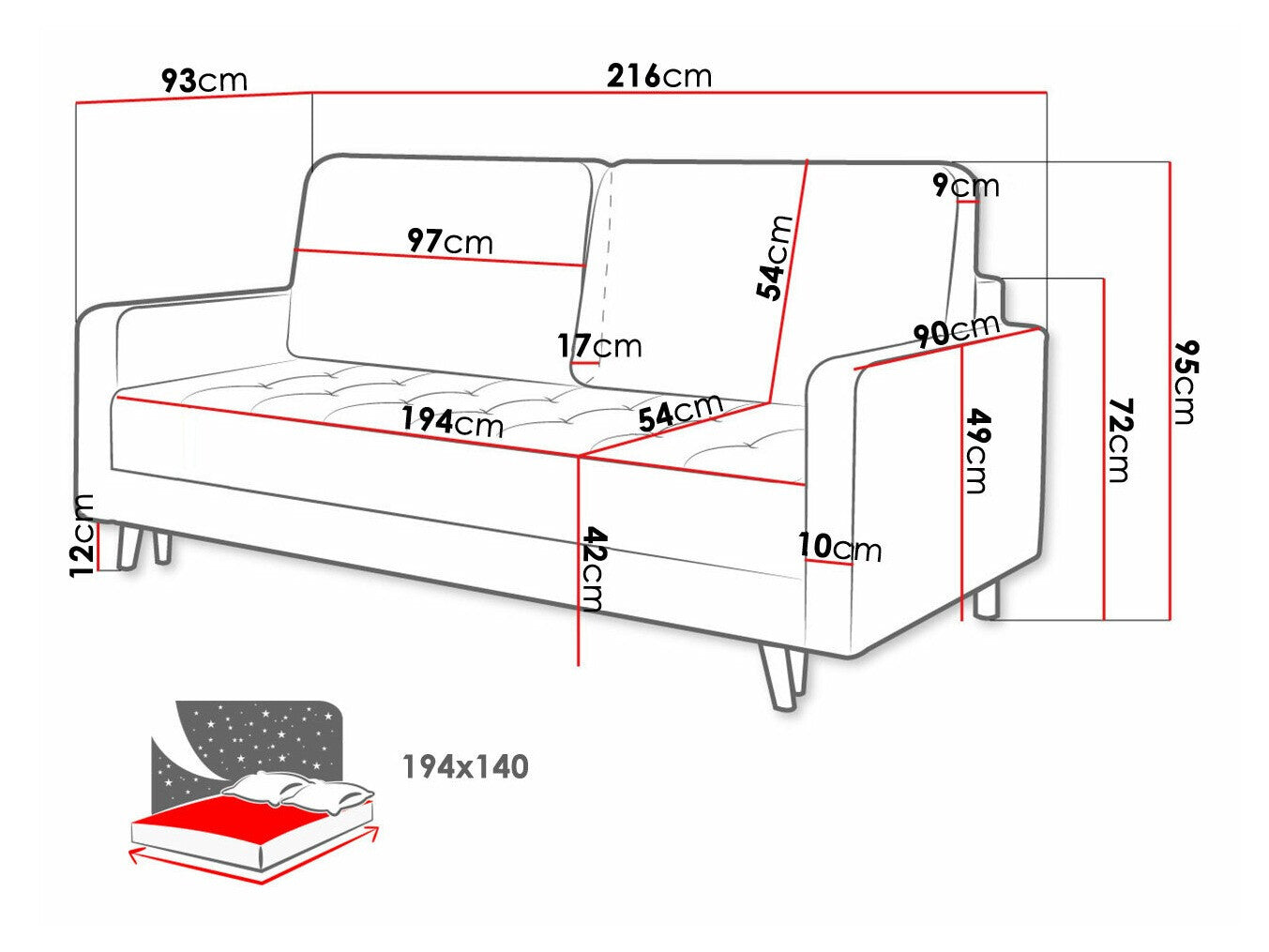 Sovesofa Independence 102