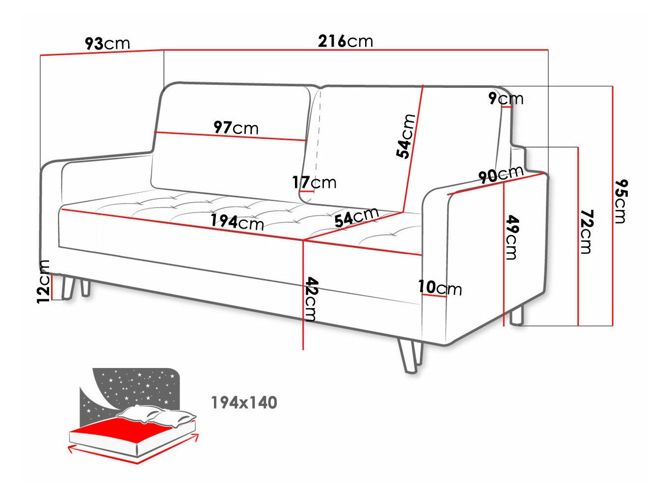 Sovesofa Independence 102