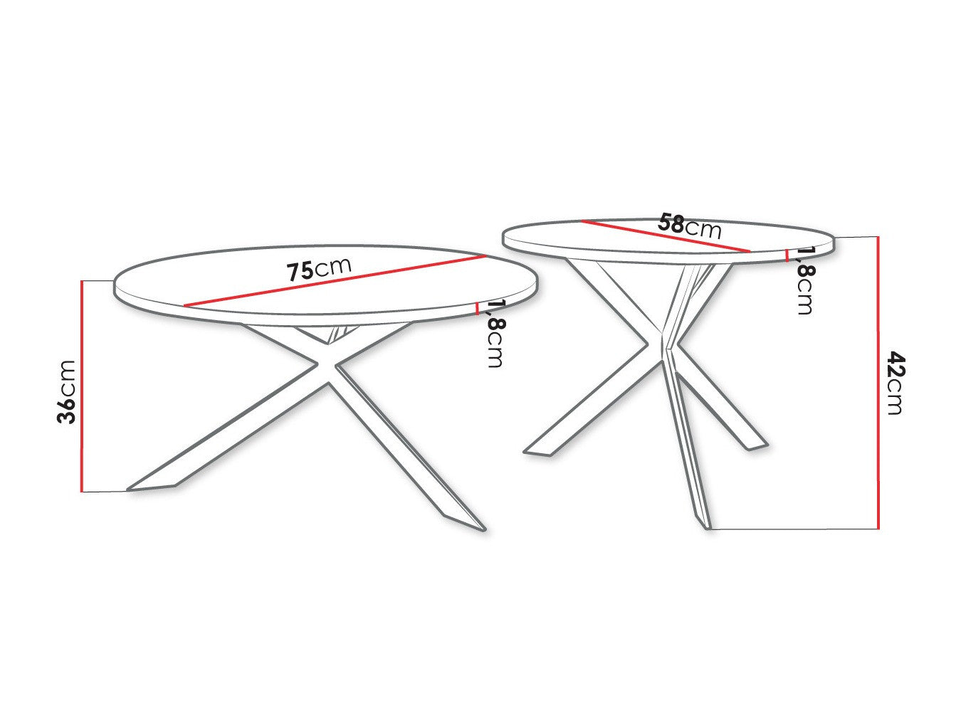 Sofabord-sæt Oswego 108