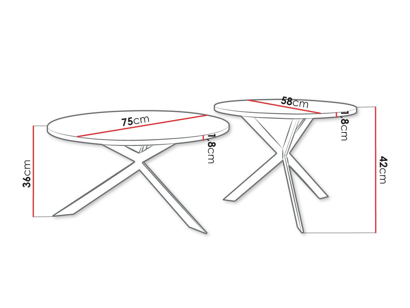 Sofabord-sæt Oswego 108
