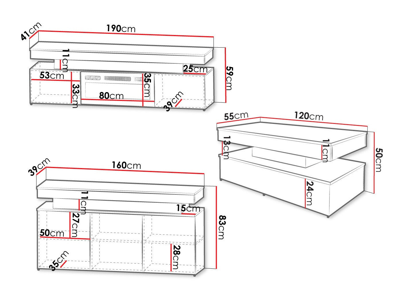 Stuemøbler-sæt Merced N106