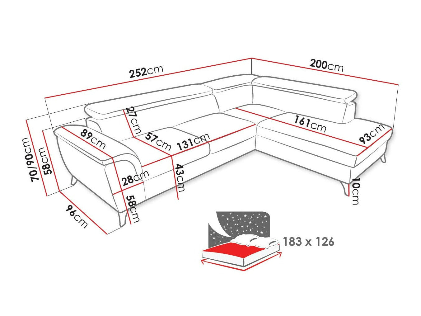 Hjørnesofa Lincoln 178