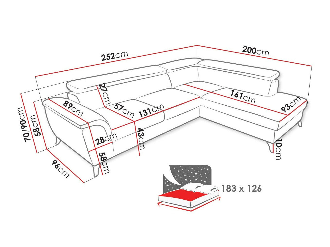 Hjørnesofa Lincoln 178