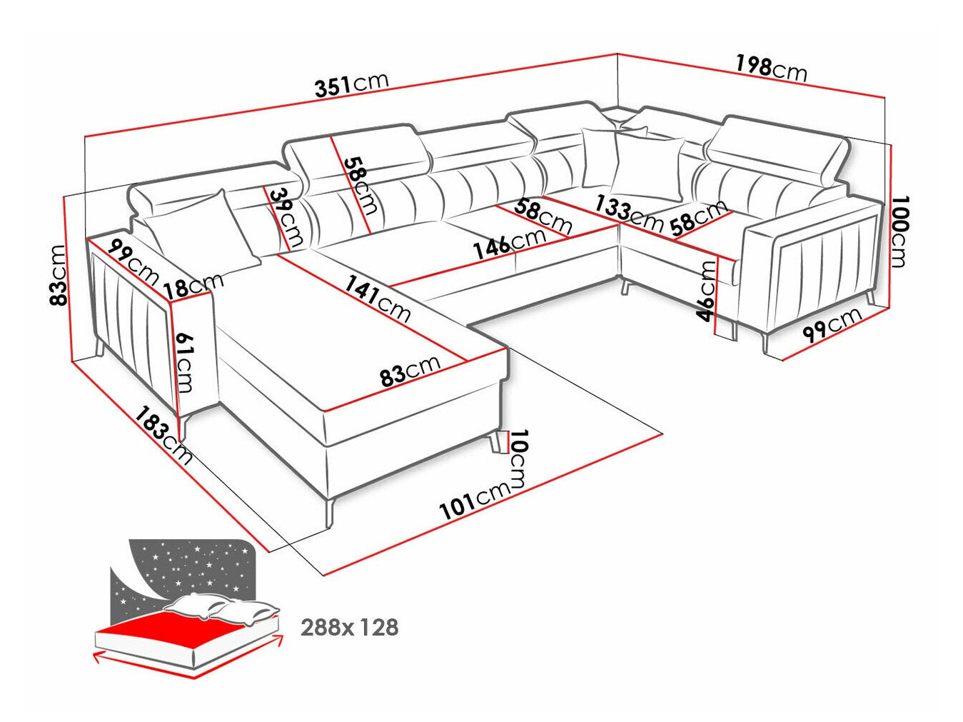 Hjørnesofa Sarasota 154