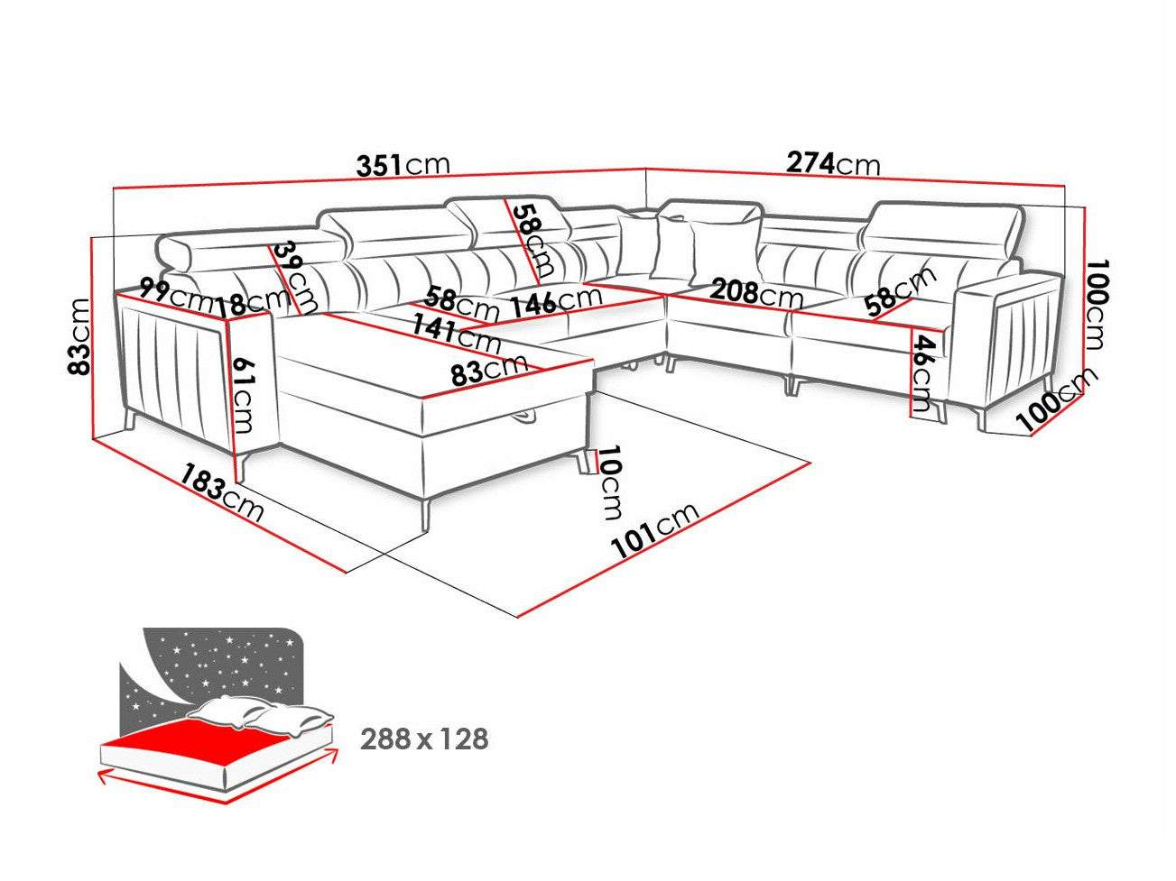 Hjørnesofa Sarasota 157