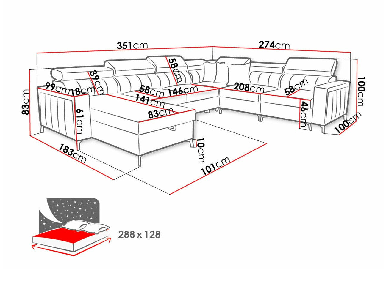 Hjørnesofa Sarasota 157