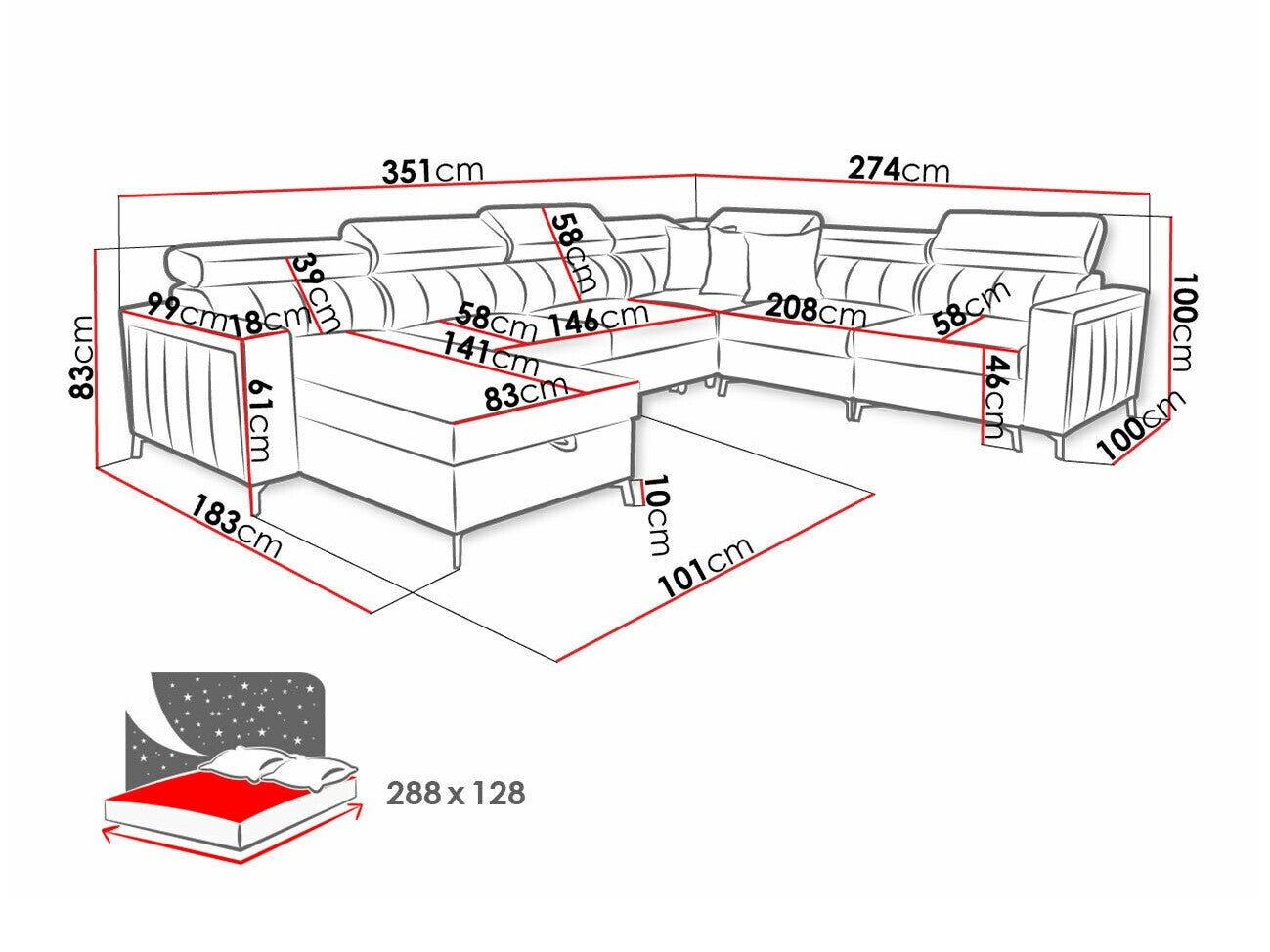 Hjørnesofa Sarasota 157
