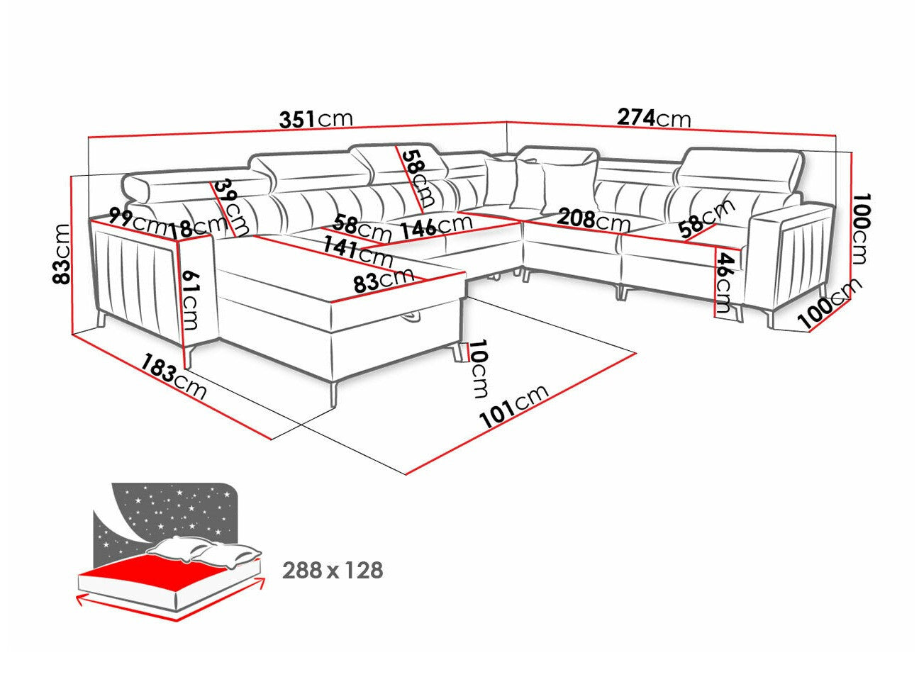 Hjørnesofa Sarasota 157