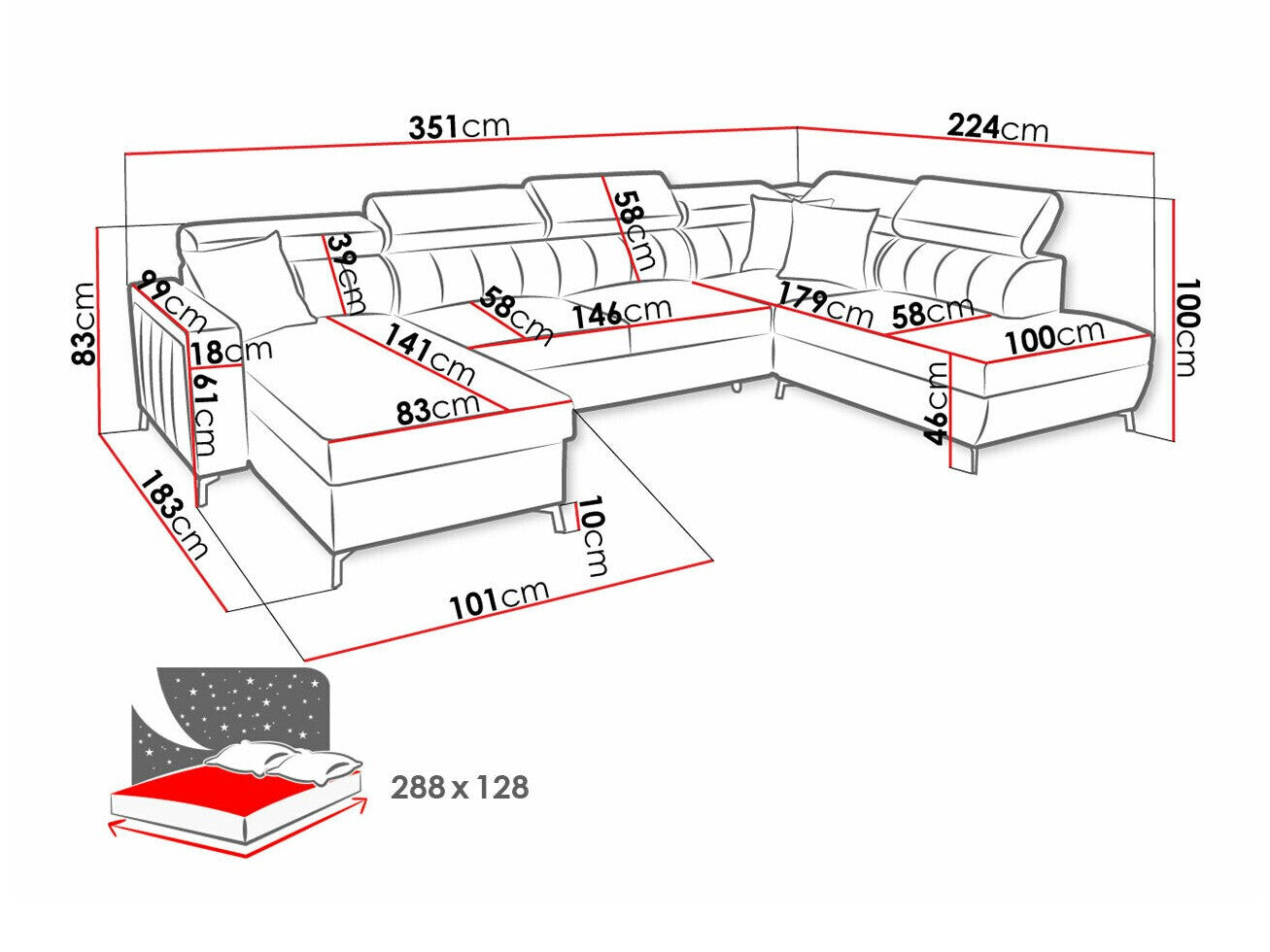 Hjørnesofa Sarasota 158