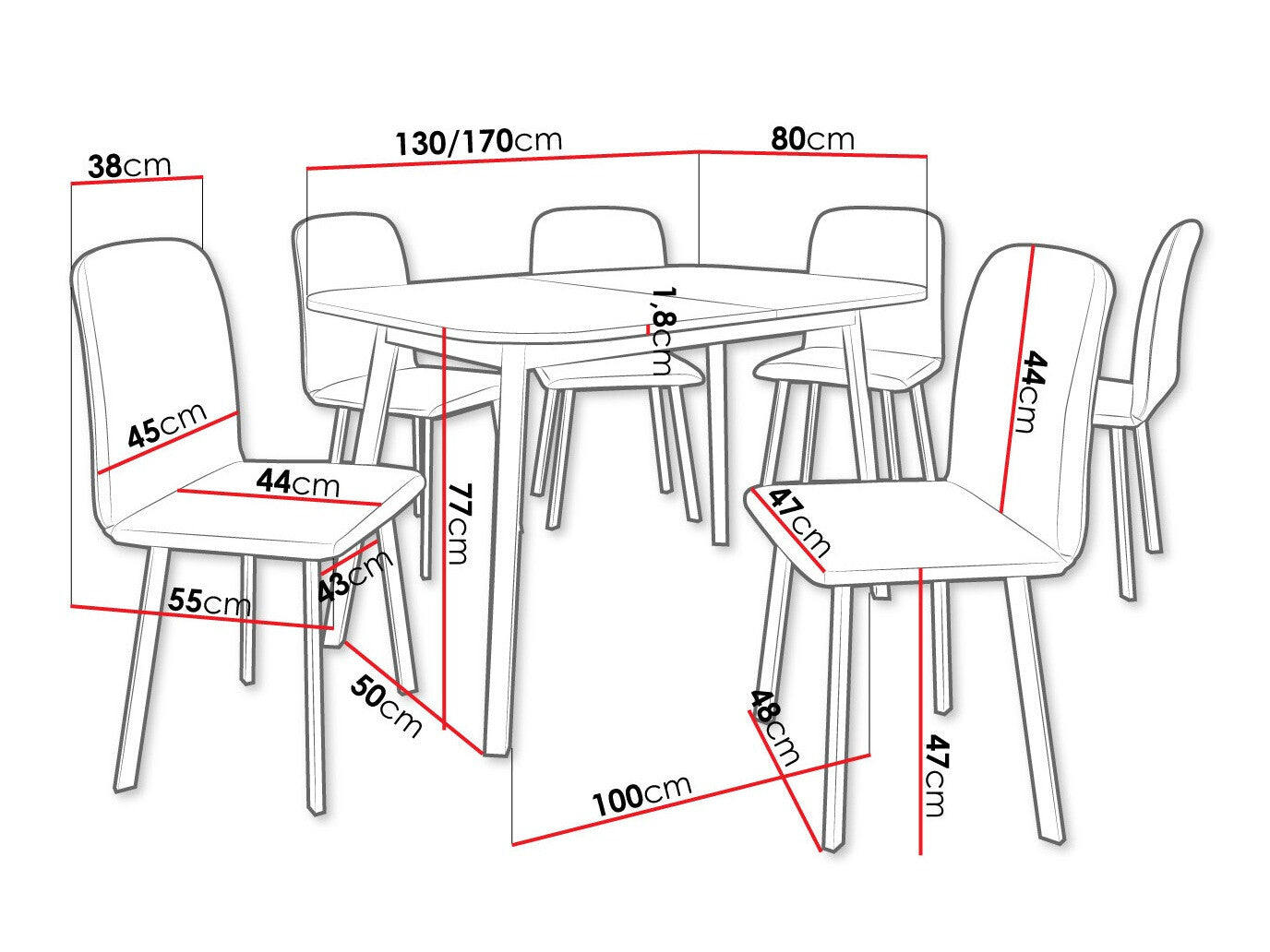 Spisestue-sæt Edmond 117