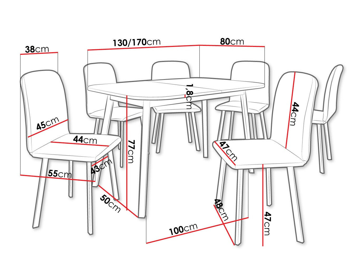 Spisestue-sæt Edmond 117