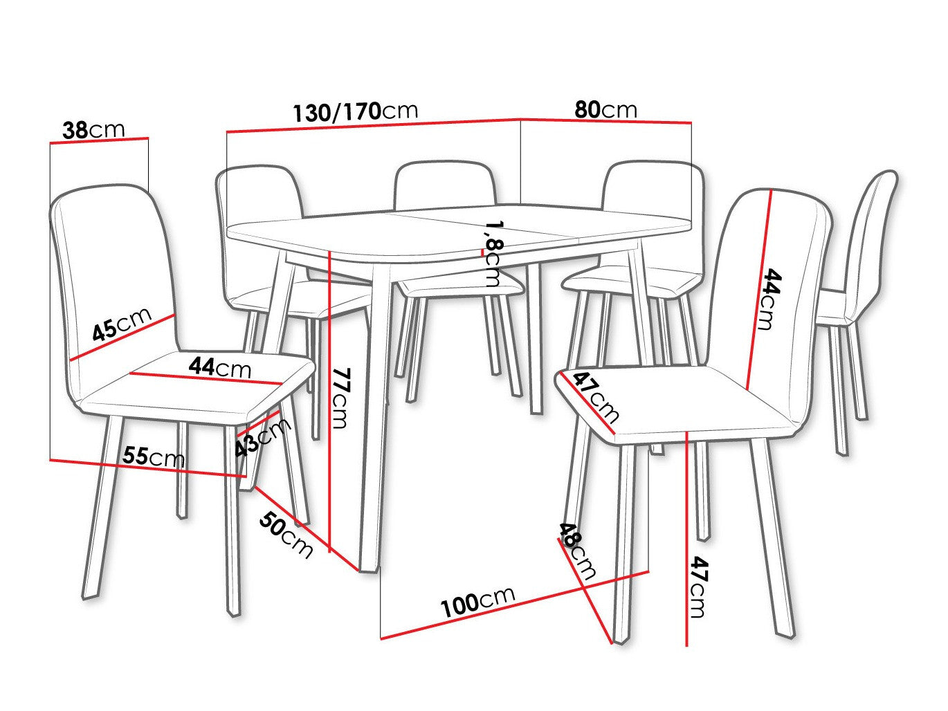 Spisestue-sæt Edmond 117
