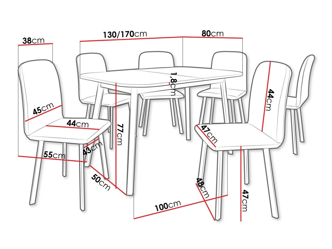 Spisestue-sæt Edmond 117