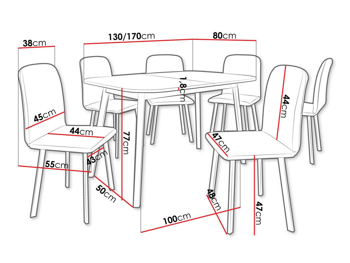 Spisestue-sæt Edmond 117