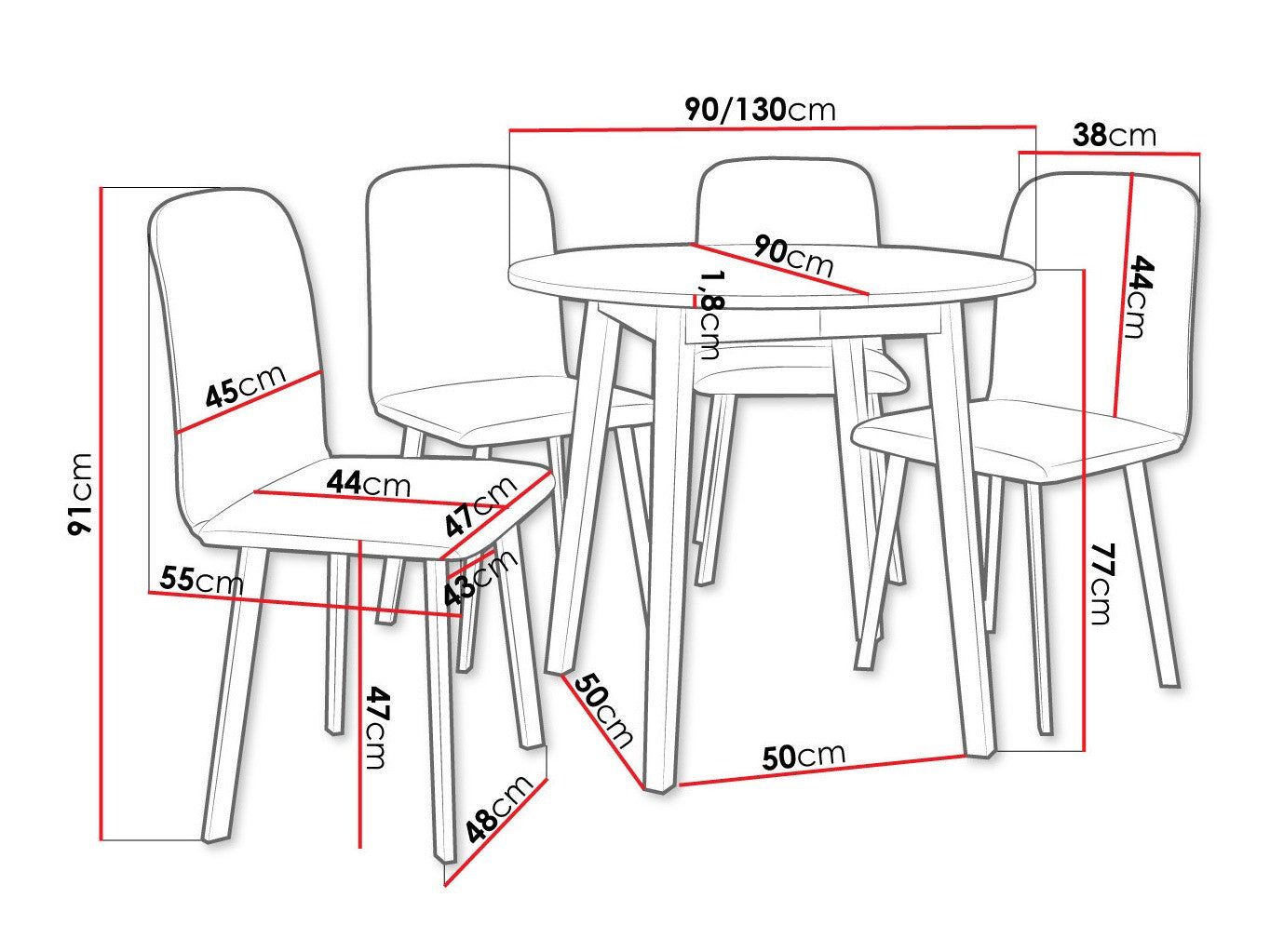 Spisestue-sæt Edmond 119