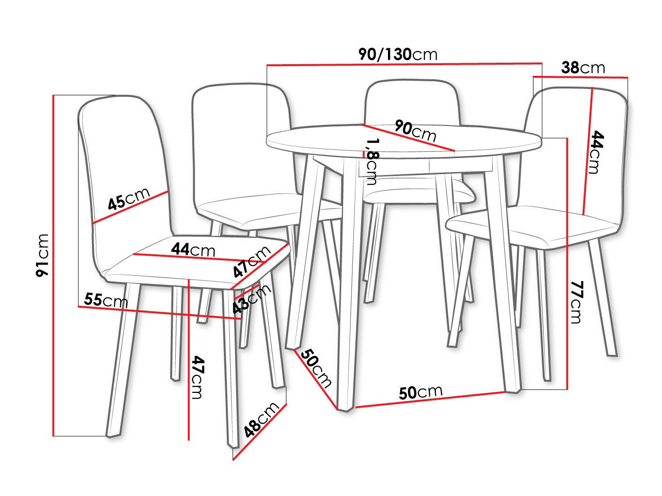 Spisestue-sæt Edmond 119