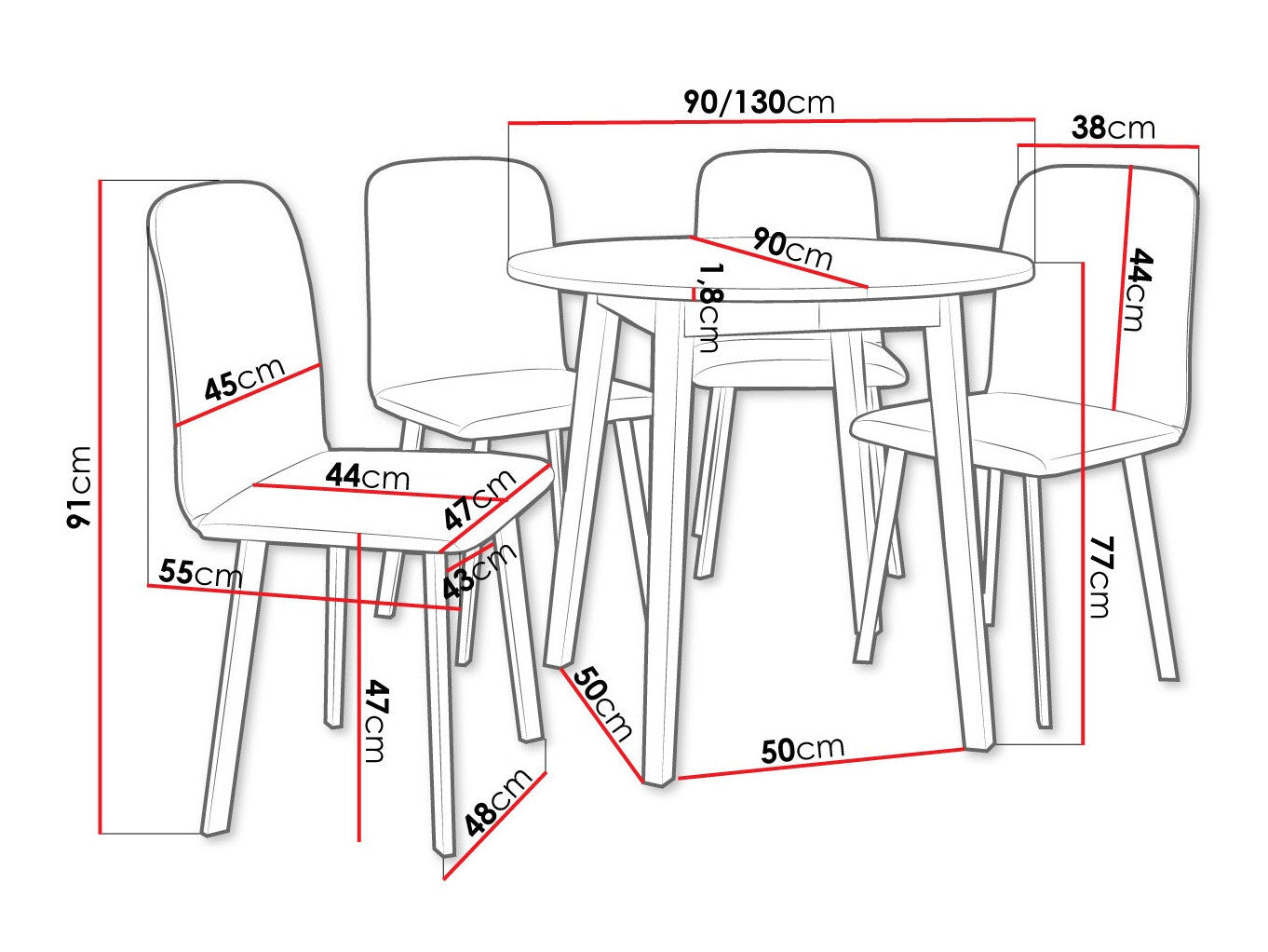 Spisestue-sæt Edmond 119