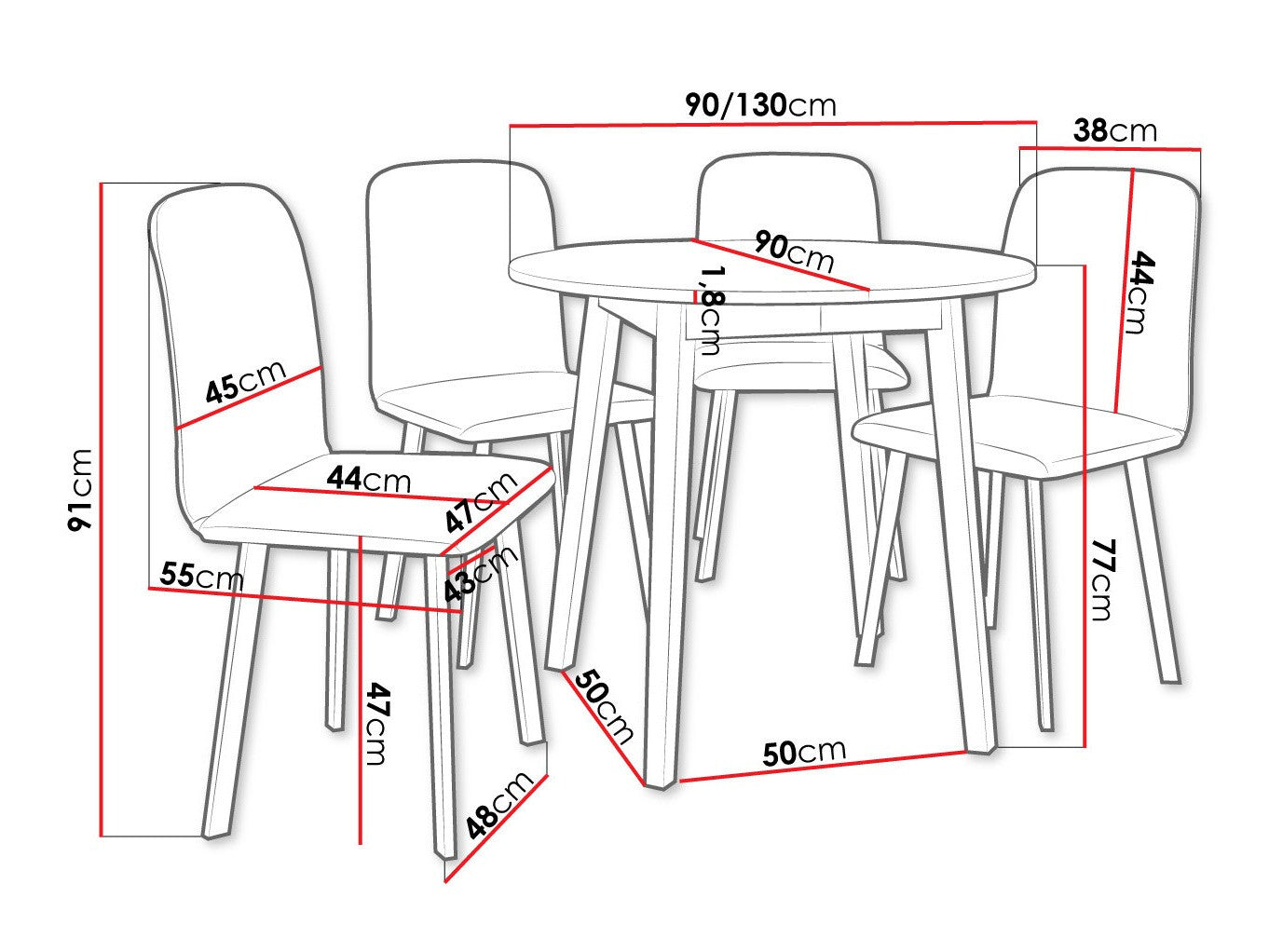 Spisestue-sæt Edmond 119