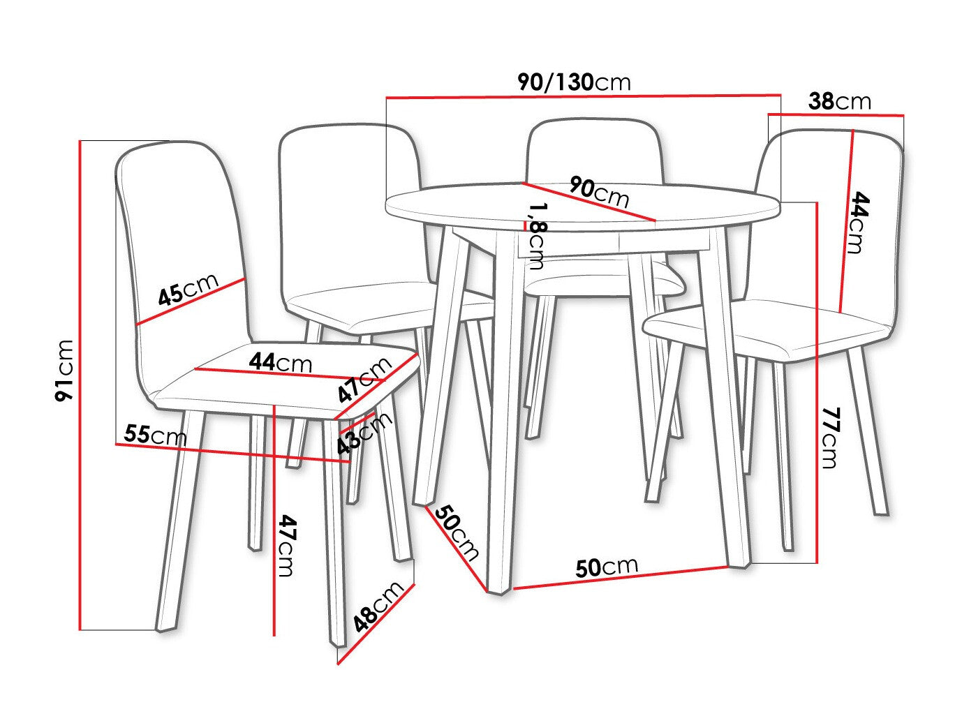 Spisestue-sæt Edmond 119