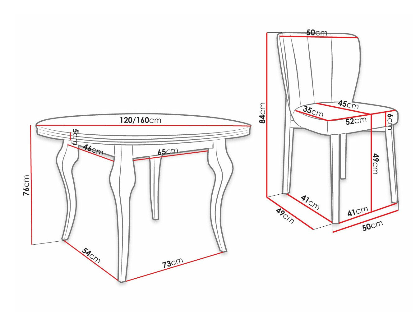 Spisestue-sæt Racine 140