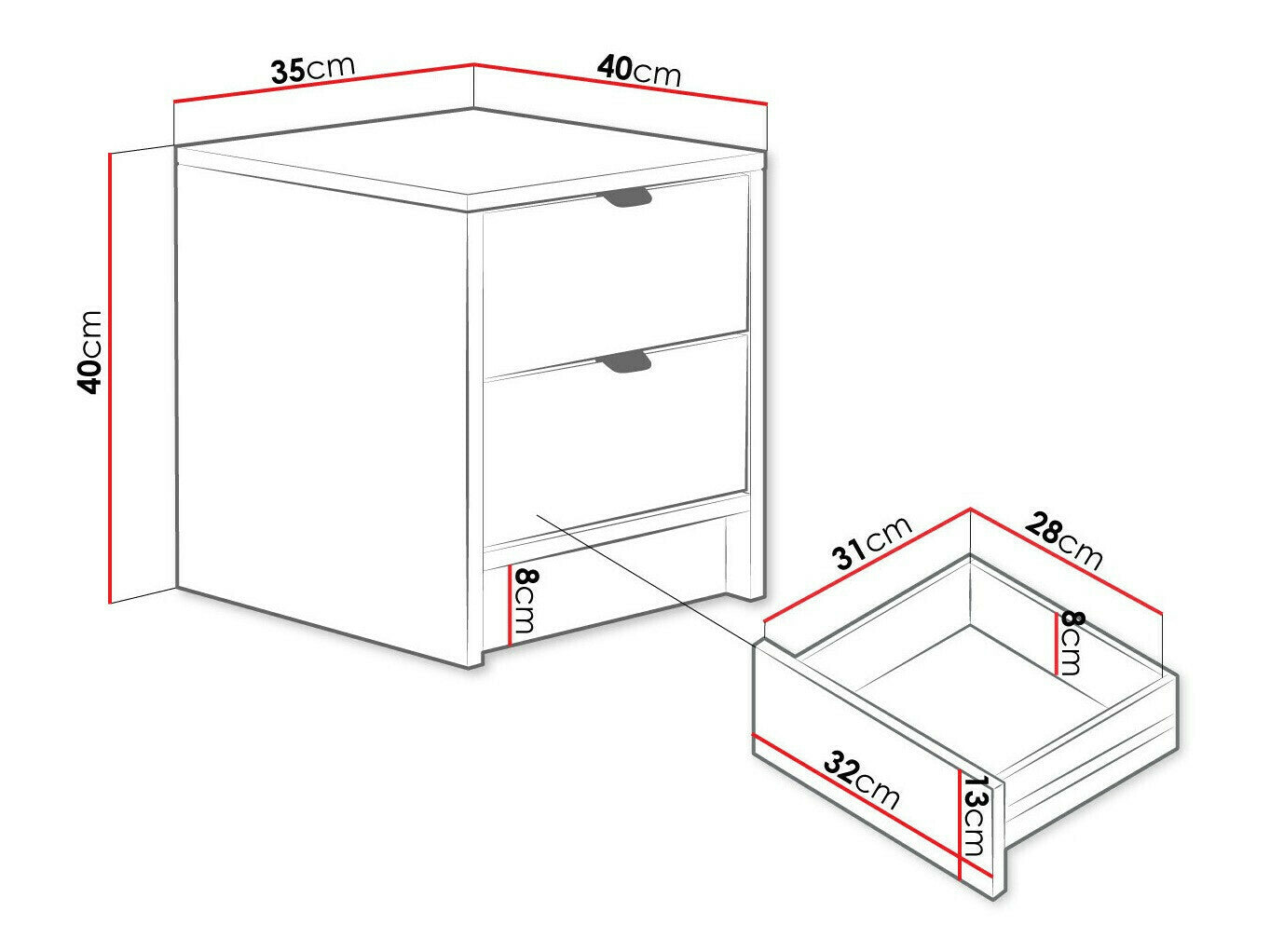 Sengebord Comfivo J103