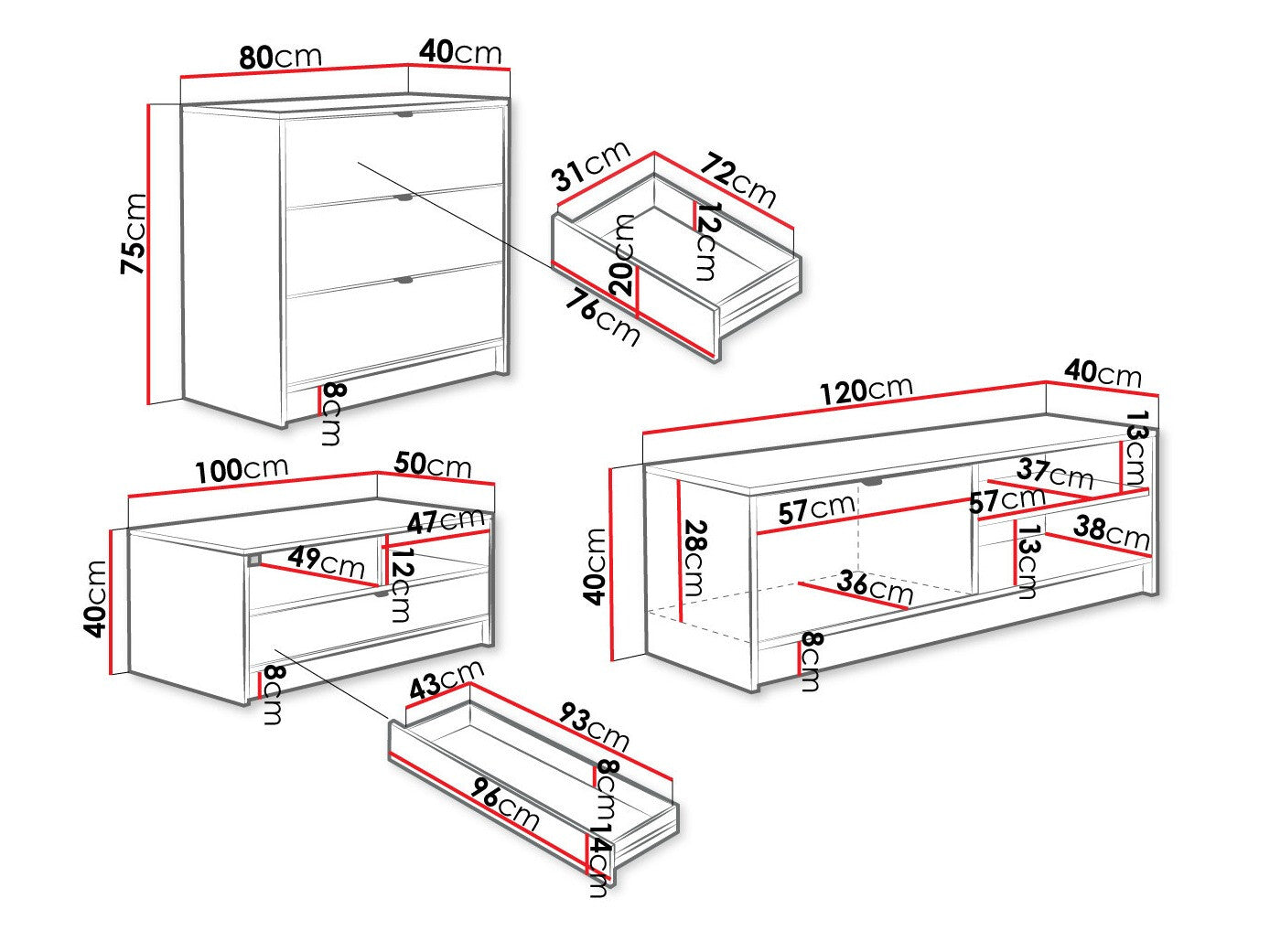 Stuemøbler-sæt Comfivo J105