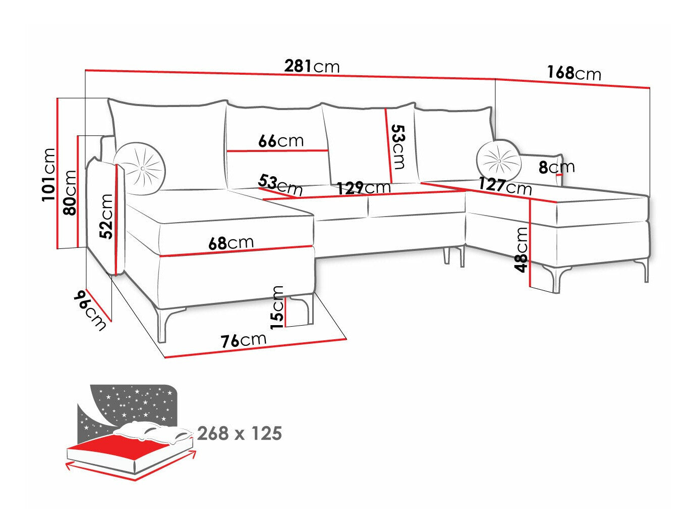 Hjørnesofa Clovis 111
