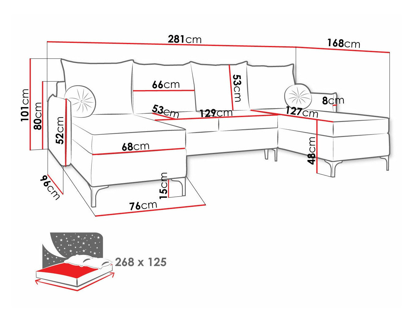 Hjørnesofa Clovis 111