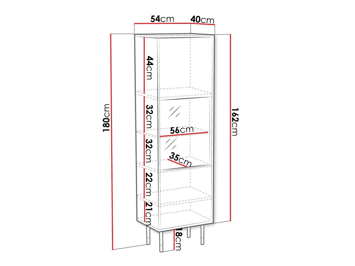 Display cabinet Charlotte P105