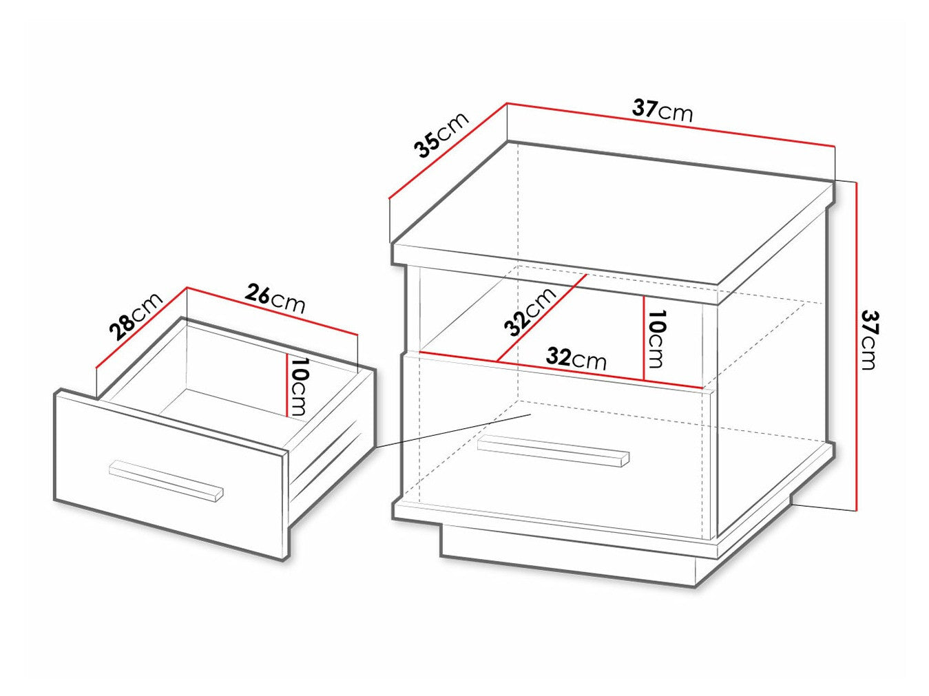 Sengebord Ogden J122