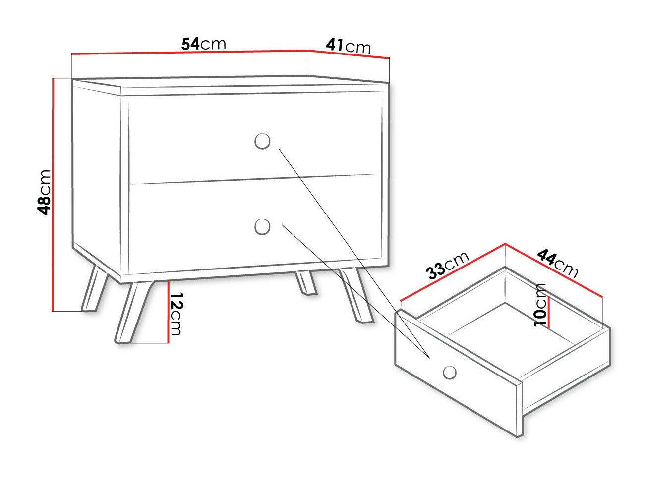 Sengebord Monfera 101