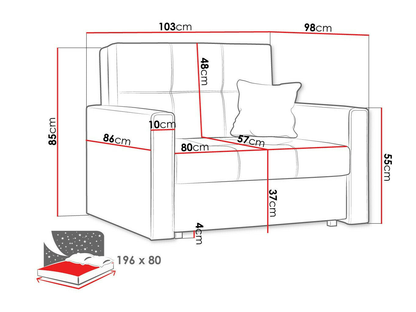 Lænestol Columbus 104