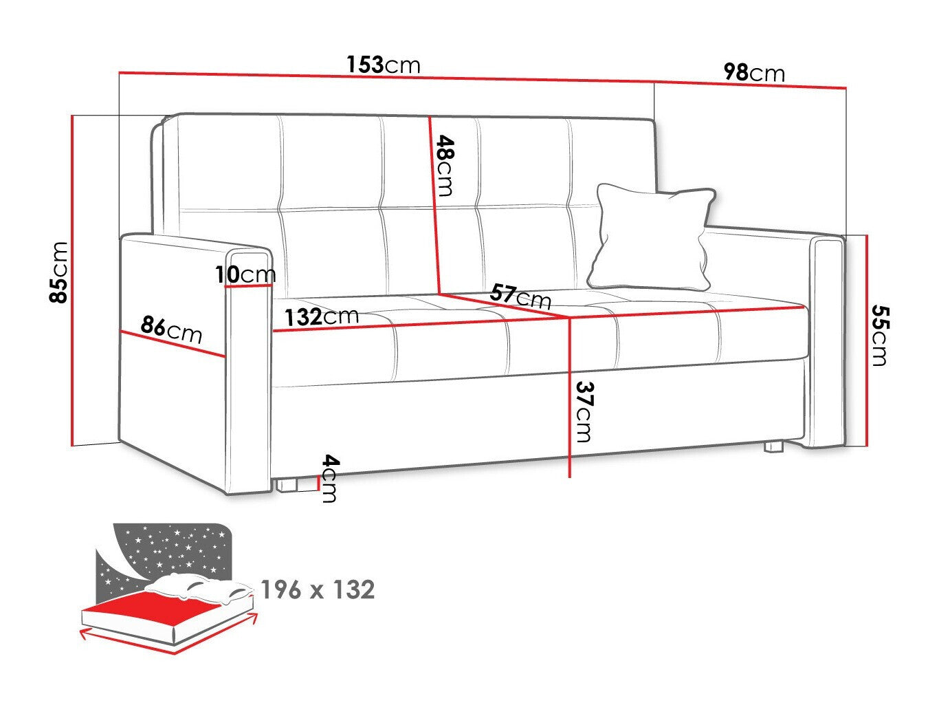 Sovesofa Columbus 109