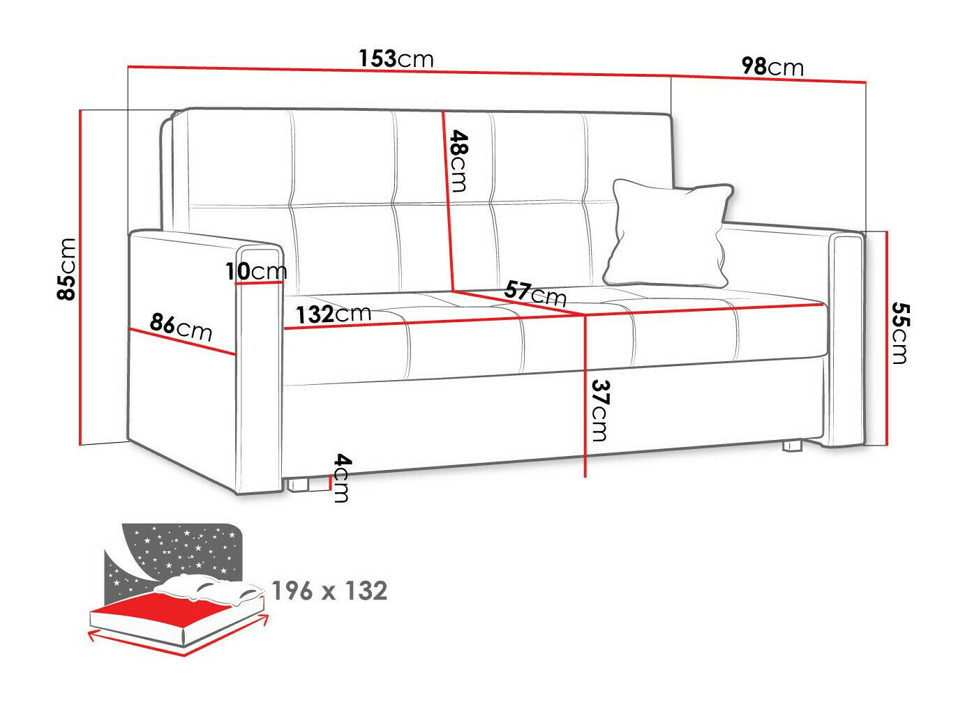 Sovesofa Columbus 106