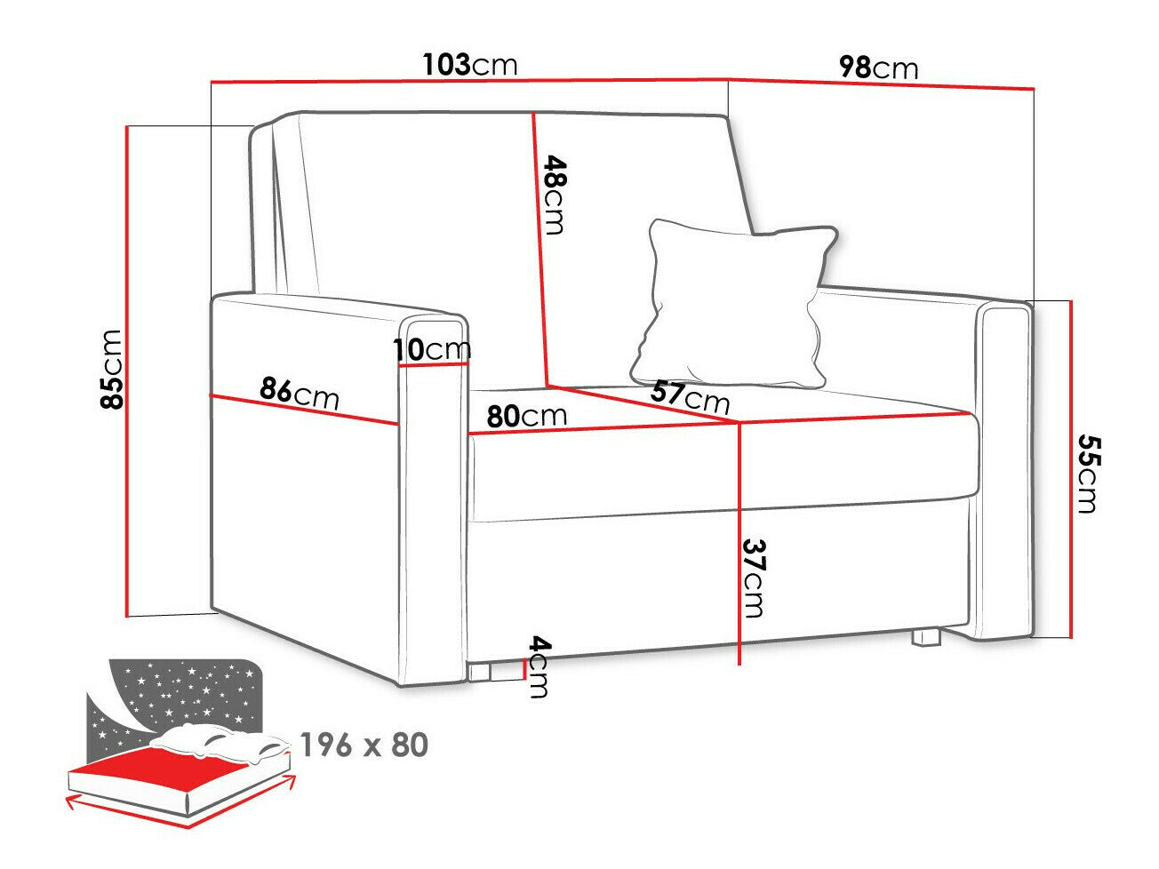 Lænestol Columbus 190