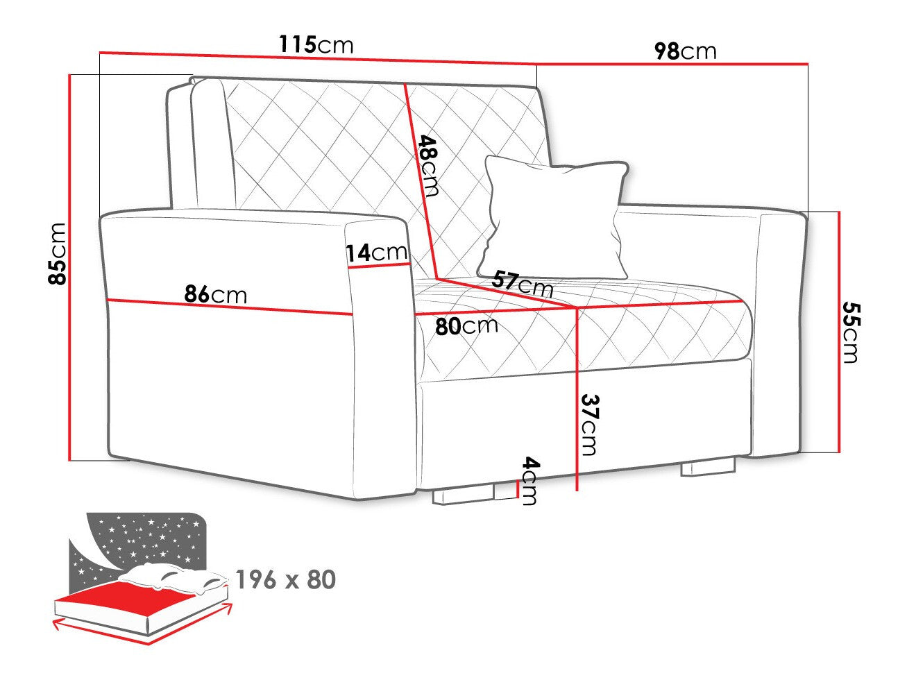 Lænestol Columbus 145
