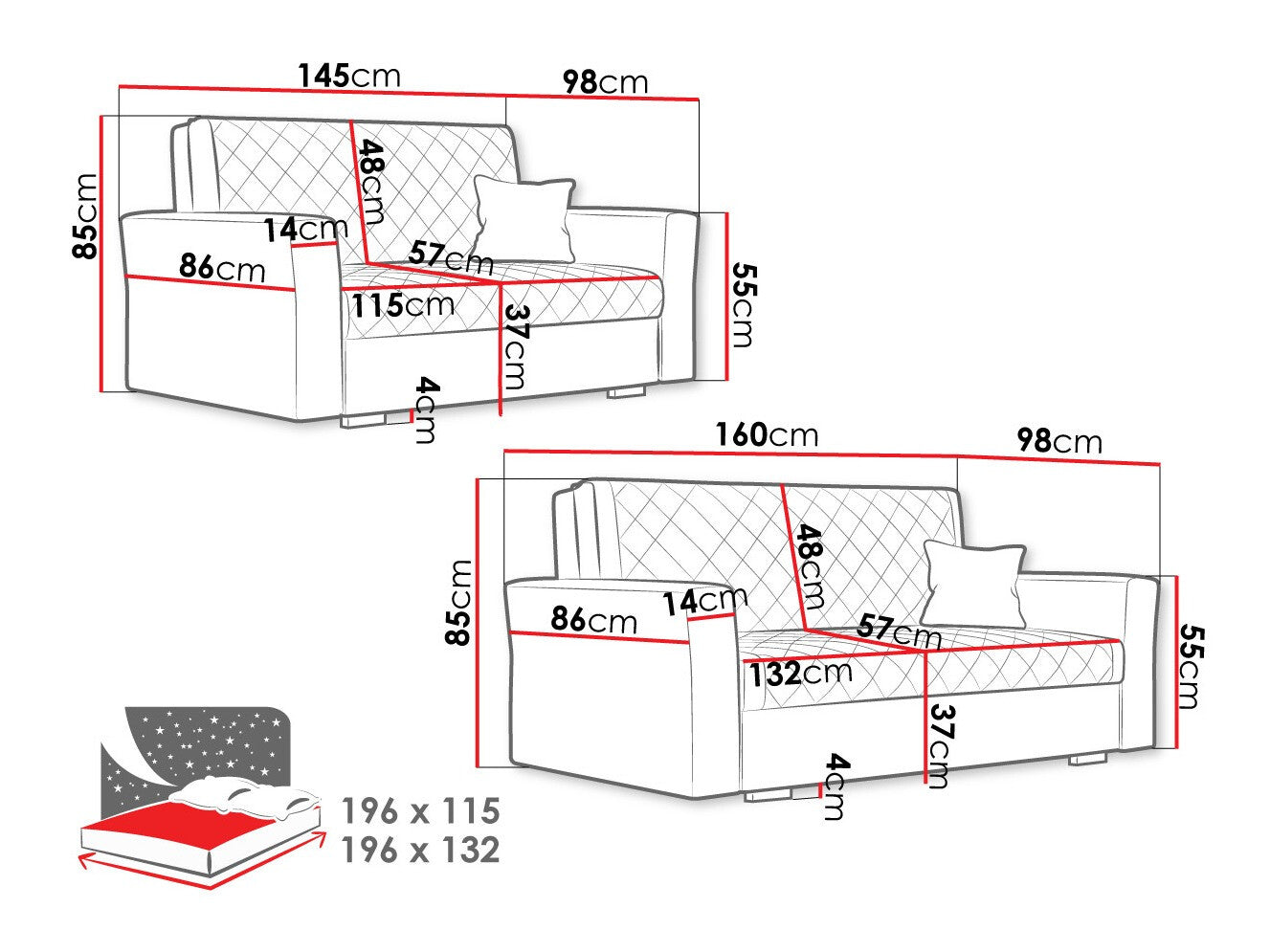 Polstret møbelsæt Columbus 150