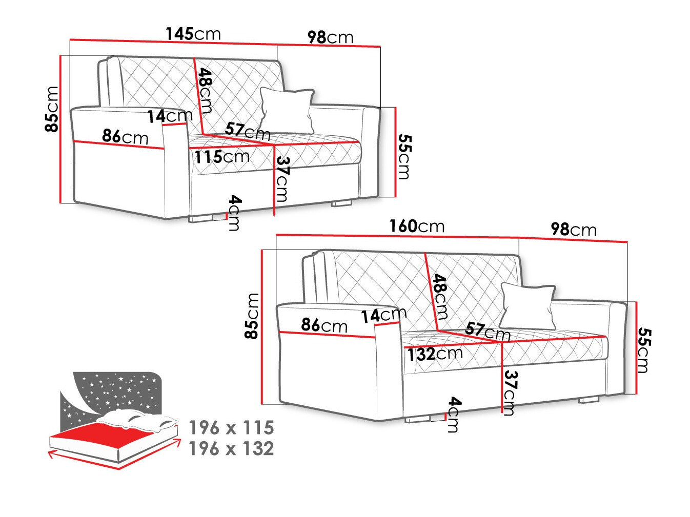 Polstret møbelsæt Columbus 150
