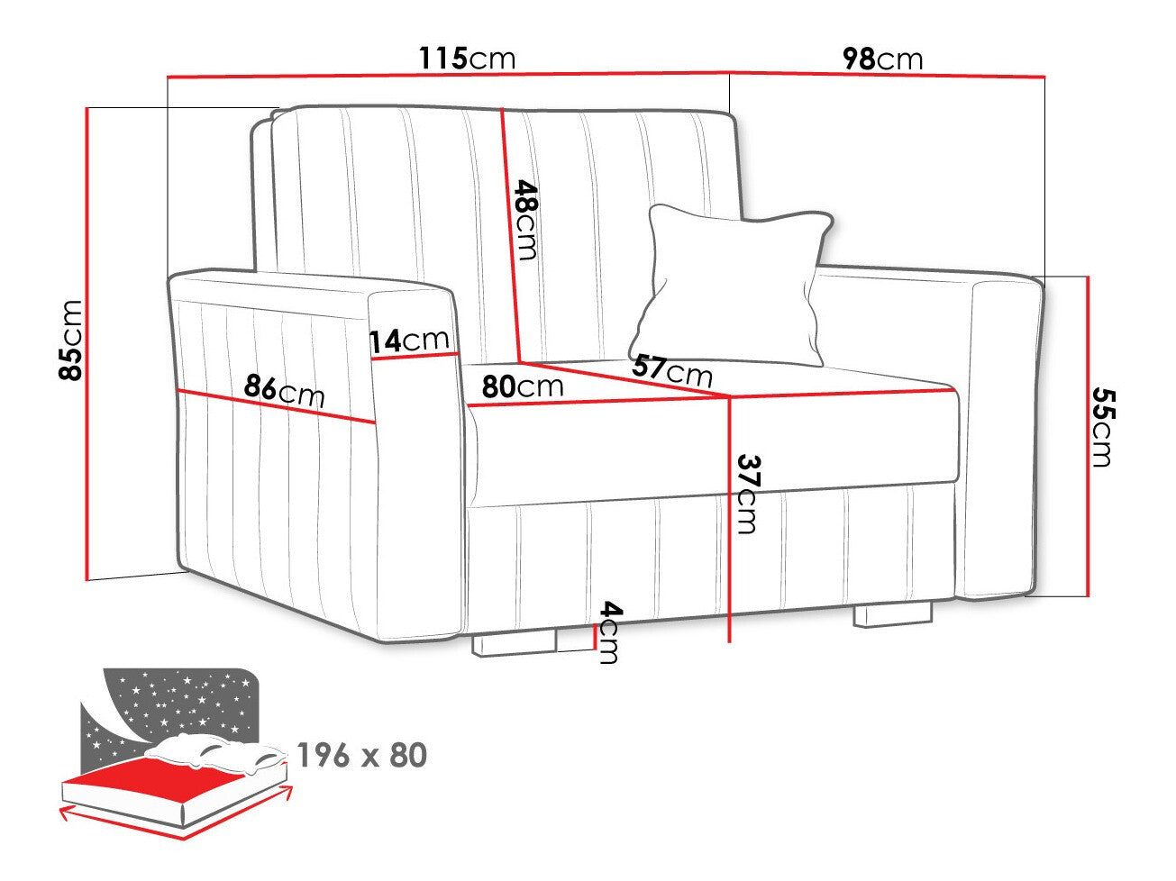 Lænestol Columbus 135