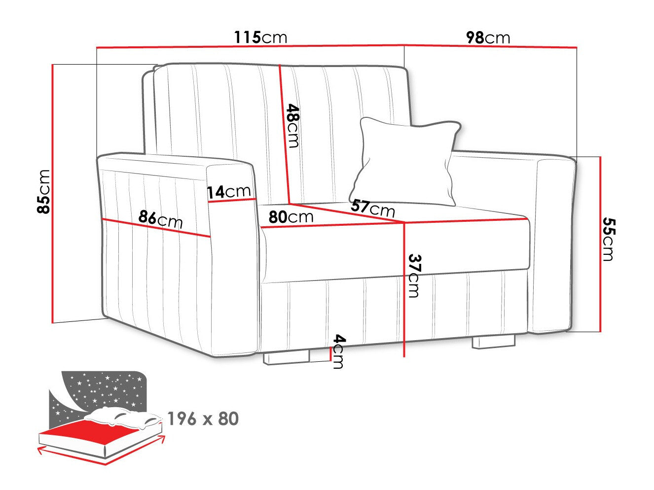 Lænestol Columbus 135