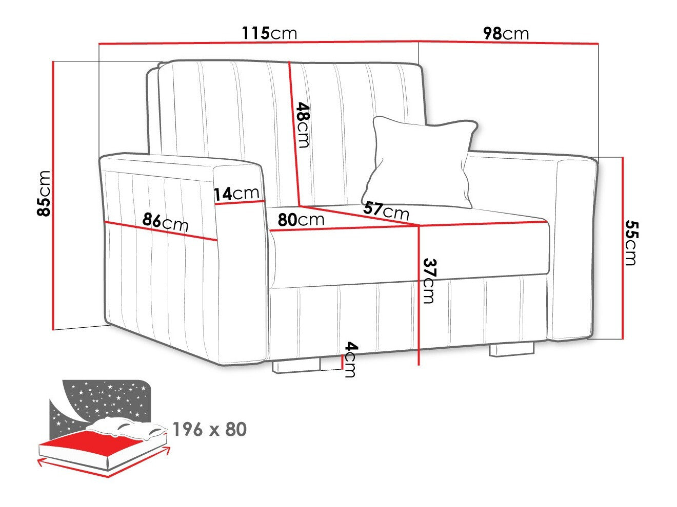Lænestol Columbus 135