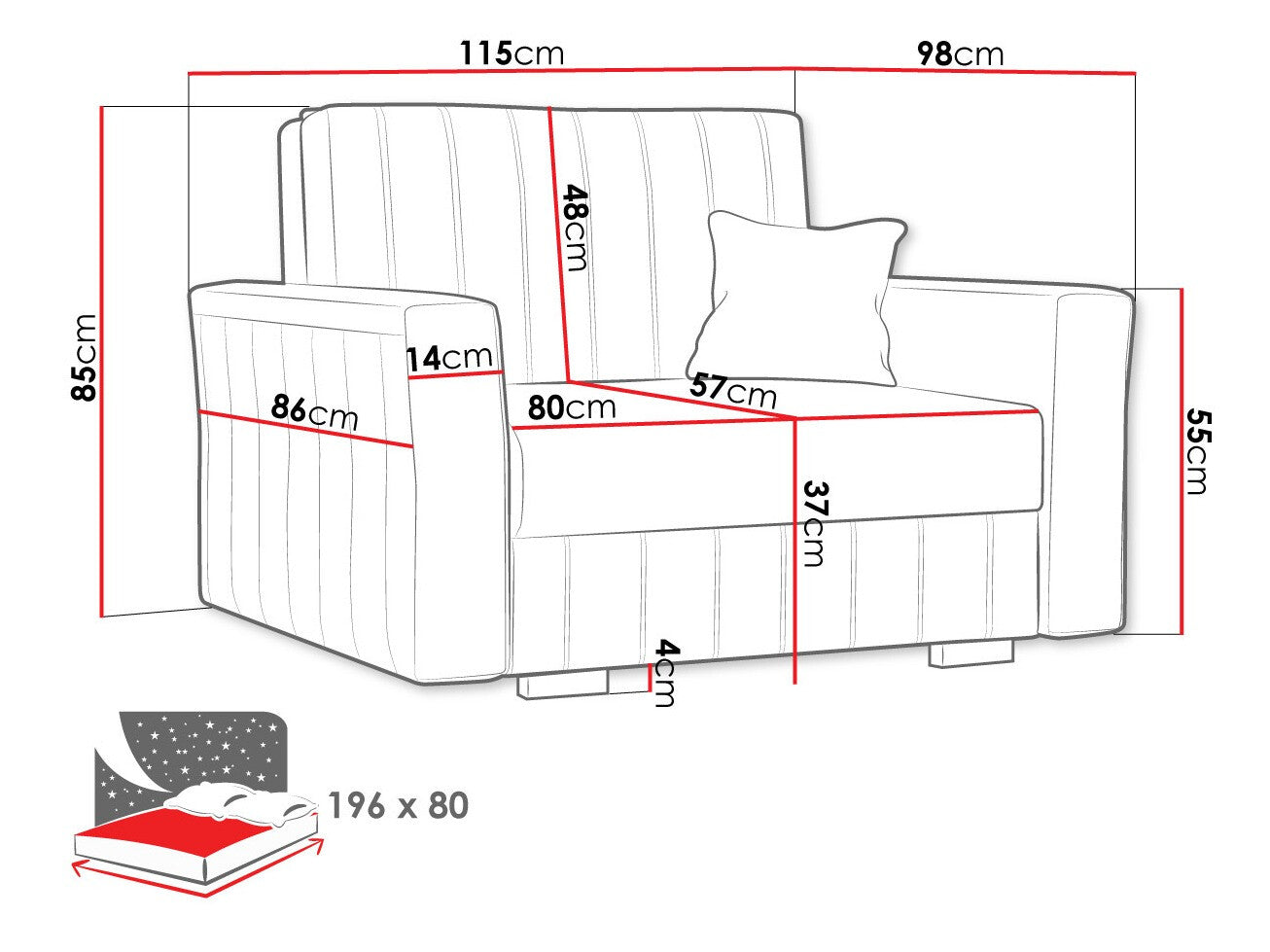 Lænestol Columbus 135